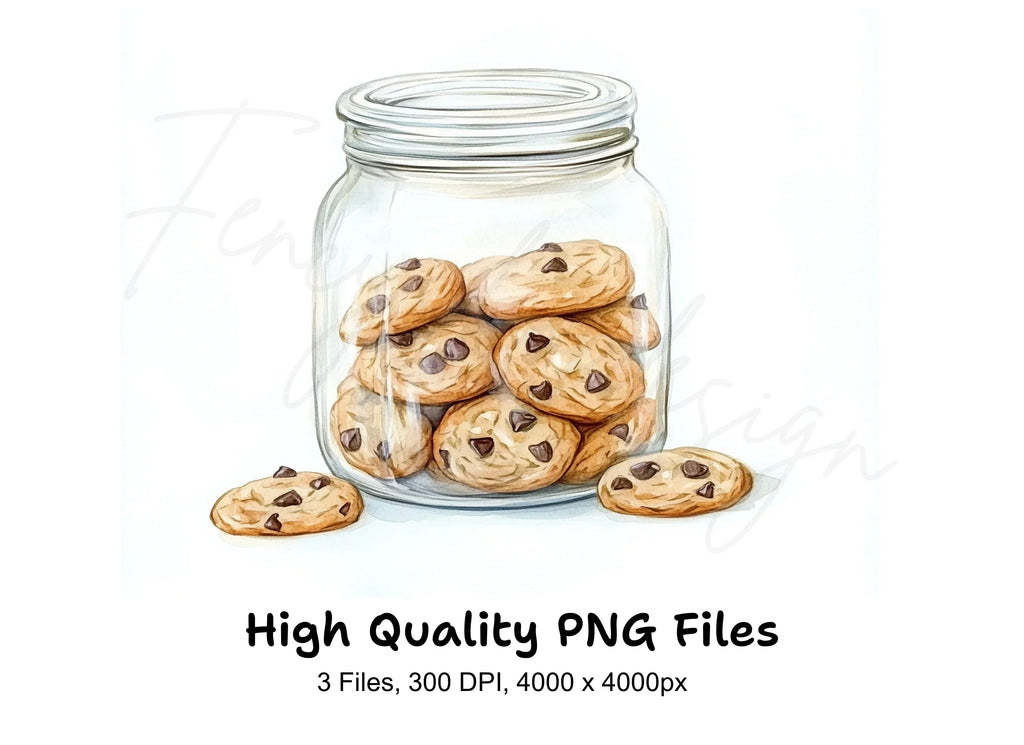 Cookies in Glass Jar Clipart Bundle
