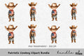 Patriotic Cowboy Clipart Bundle
