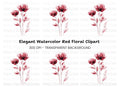 Red Flowers Clipart Bundle