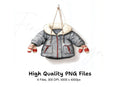 Children's Winter Coat and Mittens Clipart Bundle