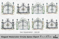 Elegant Ornate Gates Clipart Bundle