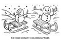 Snowman Christmas DinnerPage Coloring Books