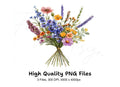 Wildflower Bouquets Clipart Bundle