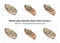 Floral Boat Clipart Bundle