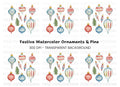 Christmas Ornaments Clipart Bundle