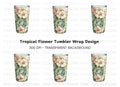 Tropical Hibiscus Tumbler Clipart Bundle
