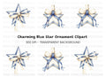 Decorative Star with Ribbon Clipart Bundle