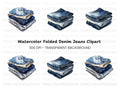 Folded Denim Jeans Clipart Bundle