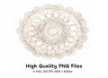 Elegant Lace Doilies Clipart Bundle