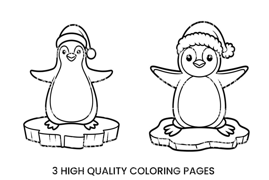 Cute Penguin Christmas Coloring Books