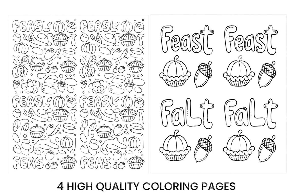Thanksgiving Feast Fun Coloring Books