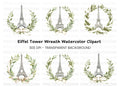 Eiffel Tower Wreath Clipart Bundle