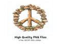 Mushroom Peace Sign Clipart Bundle