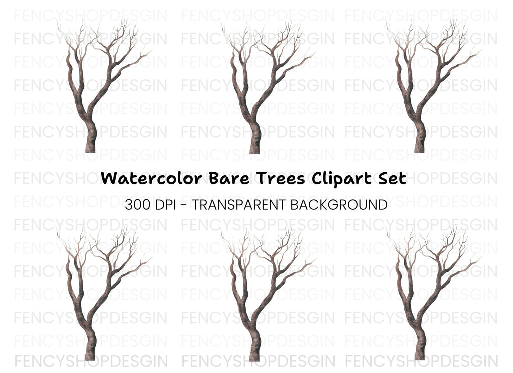 Bare Tree Branches Clipart Bundle