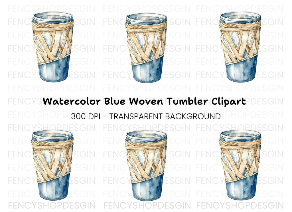 Woven Glass Tumblers Clipart Bundle