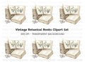Botanical Books & Flowers Clipart Bundle