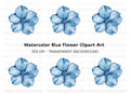 Blue Flower Clipart Bundle