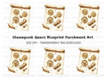 Steampunk Gears Blueprint Clipart Bundle