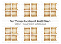 Vintage Scroll Clipart Bundle