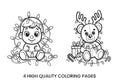 Christmas Baby and Teddy Bear Coloring Books