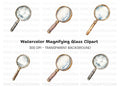 Vintage Magnifying Glass Clipart Bundle