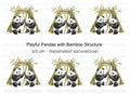 Playful Pandas with Bamboo Hut Clipart Bundle