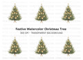 Festive Christmas Tree with Candles Clipart Bundle