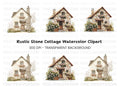 Stone Cottage Clipart Bundle