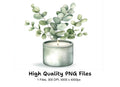 Eucalyptus Candle Clipart Bundle