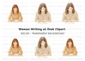 Creative Woman Writing Clipart Bundle
