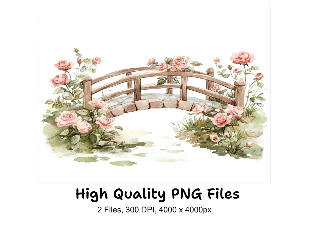 Rose Bridge Clipart Bundle