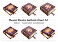 Mystical Spell Books Clipart Bundle