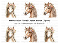 Horses with Flower Crowns Clipart Bundle