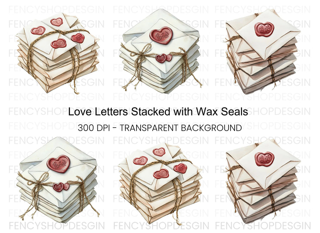 Vintage Love Letter Clipart Bundle