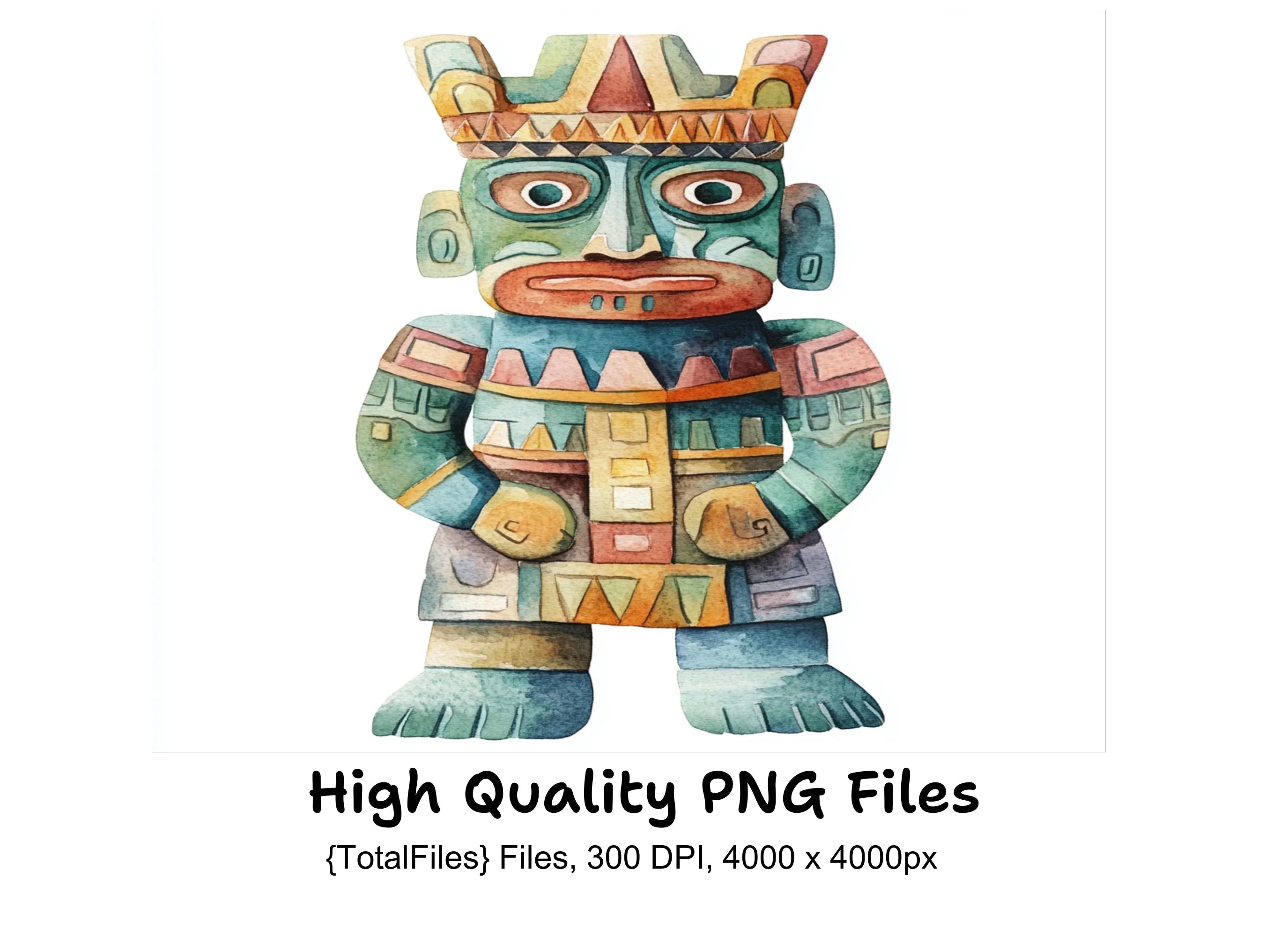 Tribal Totem Pole Clipart Bundle