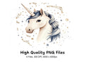 Magical Unicorn Head Clipart Bundle