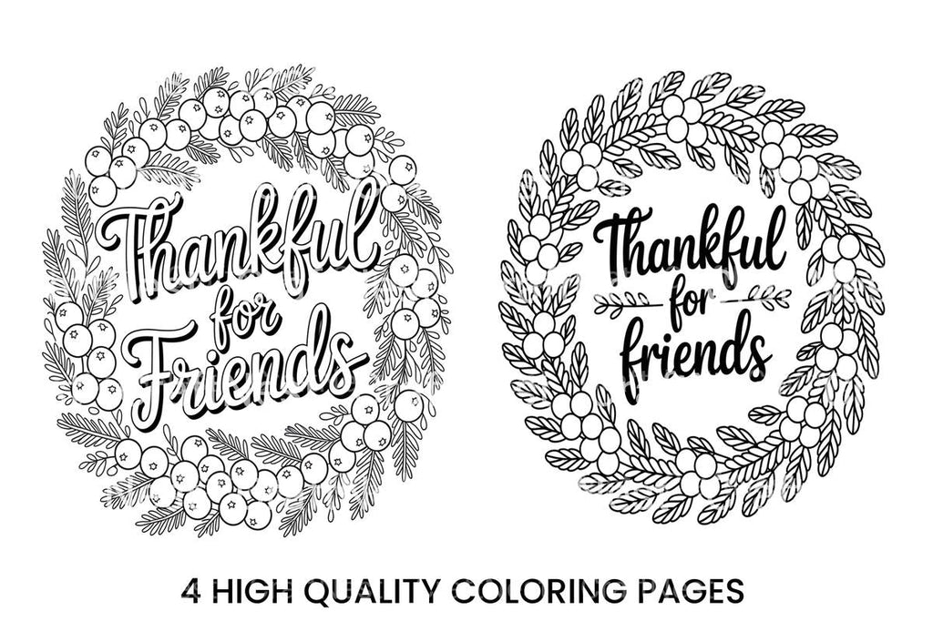 Autumn Joy Thankful Friends Coloring Books