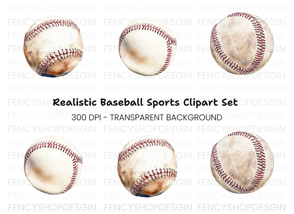 Baseball Balls Clipart Bundle