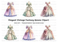 Regal Ball Gown Clipart Bundle