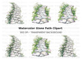 Curved Stone Path Clipart Bundle