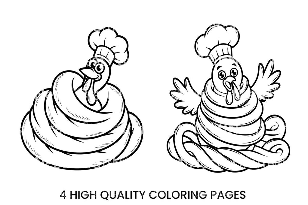Thanksgiving Turkey Roll Coloring Books