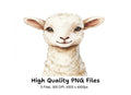 Adorable Lamb Faces Clipart Bundle