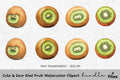 Cute Kiwi Fruit Clipart Bundle