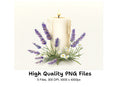Serene Lavender Candle Clipart Bundle