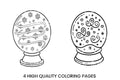 Winter Wonderland Snow Globe Coloring Books