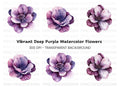 Purple Flowers Clipart Bundle