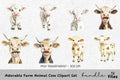 Adorable Farm Animal Cow Clipart Bundle