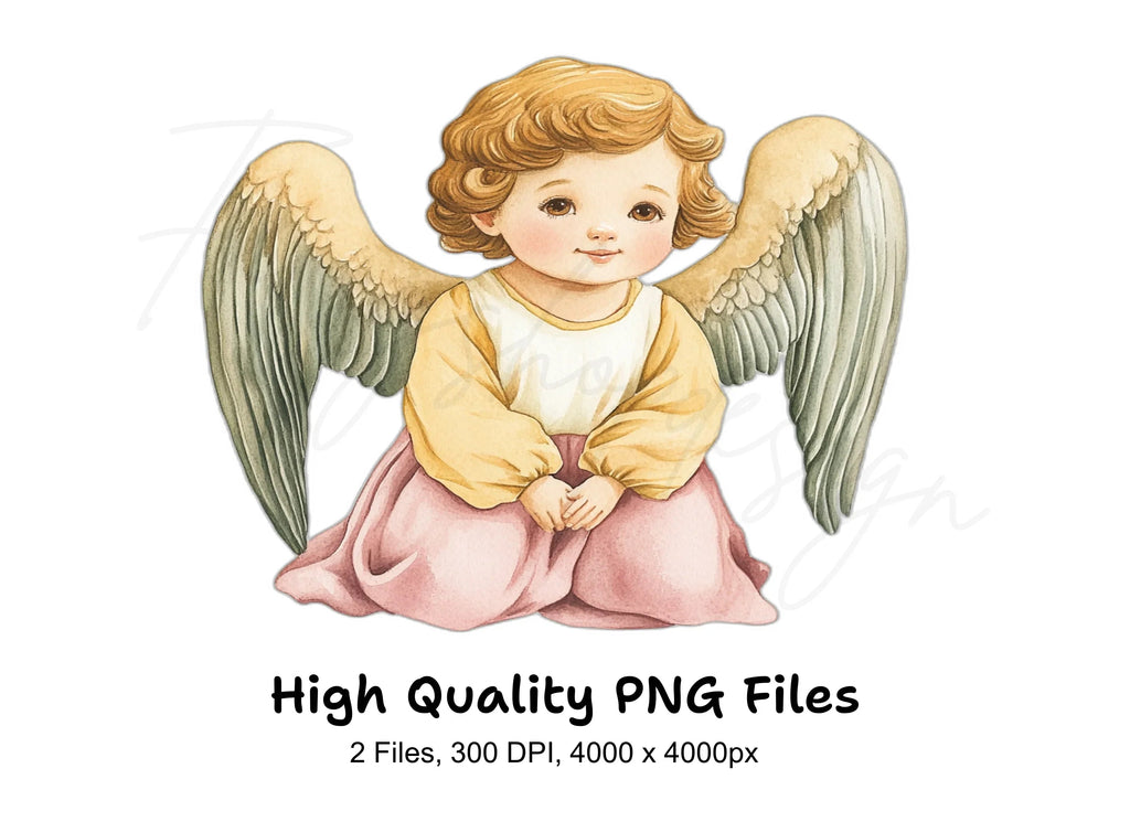Praying Angels Clipart Bundle