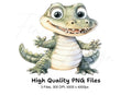 Cute Alligator Clipart Bundle
