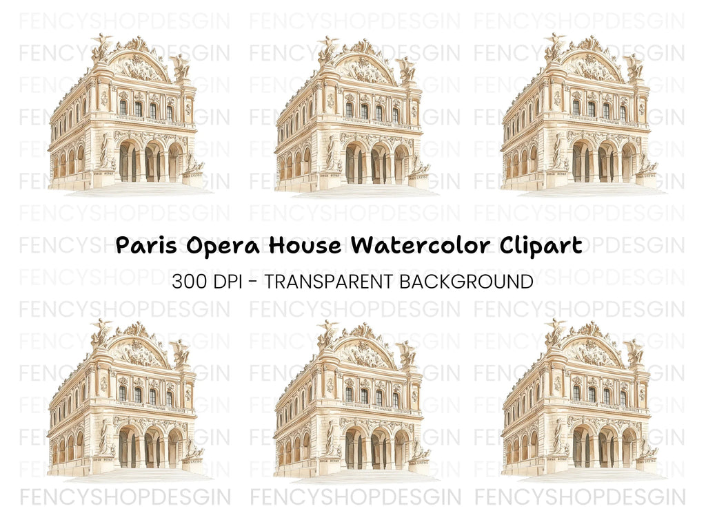 Grand European Opera House Clipart Bundle